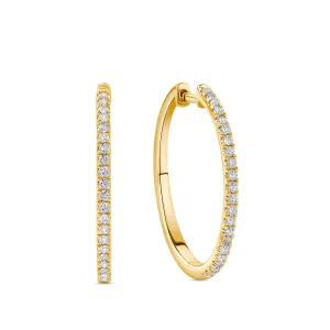 0.34ct TW Diamond Hoop Earrings in 9ct Yellow Gold