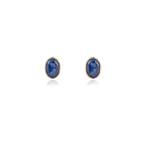 14k Gold Blue Sapphire Studs