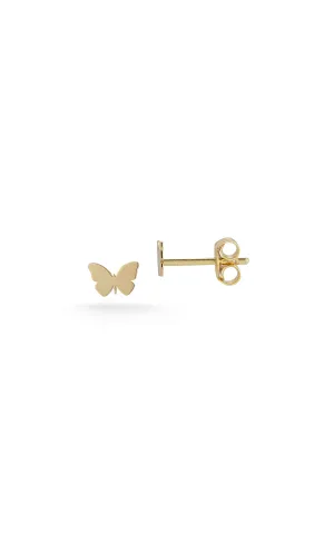 14K Italian Gold Butterfly Stud Earrings