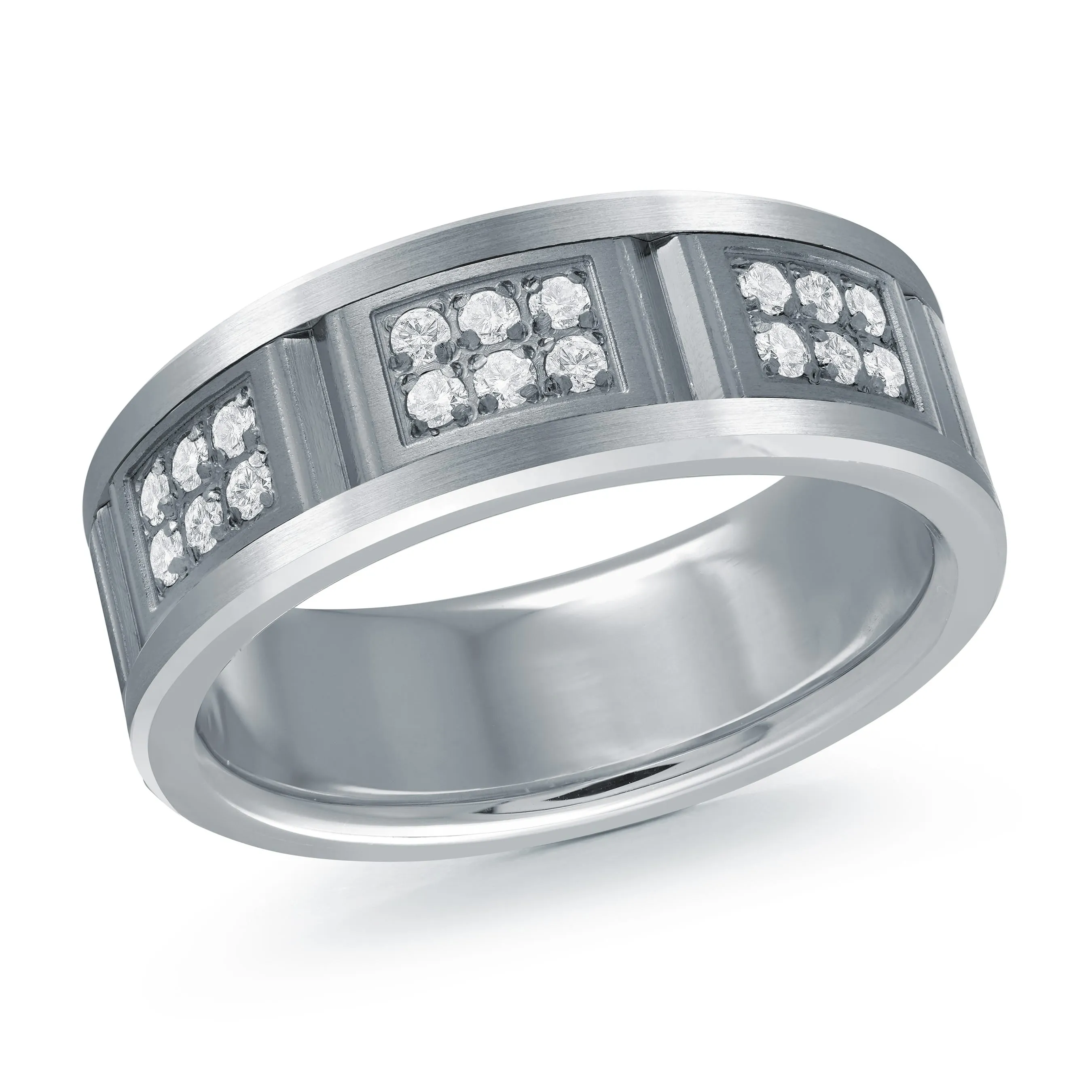 14K White Gold Ring from the Tantalum Collection by Malo - MRDTN-039-8WD