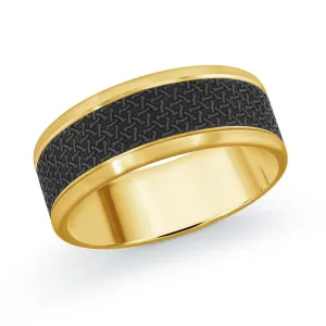 14K Yellow Gold Ring from the Noir Collection by Malo - MRDA-119-8Y