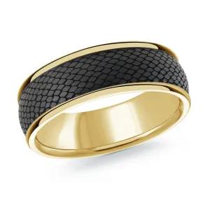 14K Yellow Gold Ring from the Noir Collection by Malo - MRDA-166-7Y