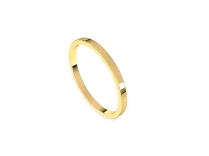 1.5mm Flat Yellow Gold Band