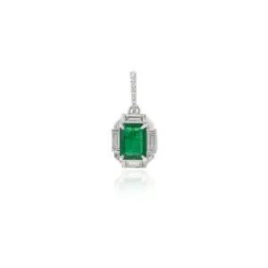 18K Gold Emerald Pendant