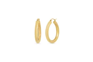 1" Wide Hoop Earrings