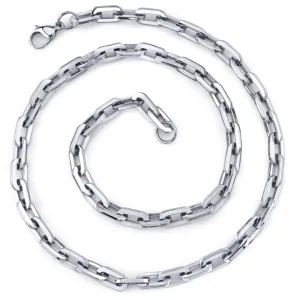 20 Inch Stainless Steel Rectangular Link Chain Necklace