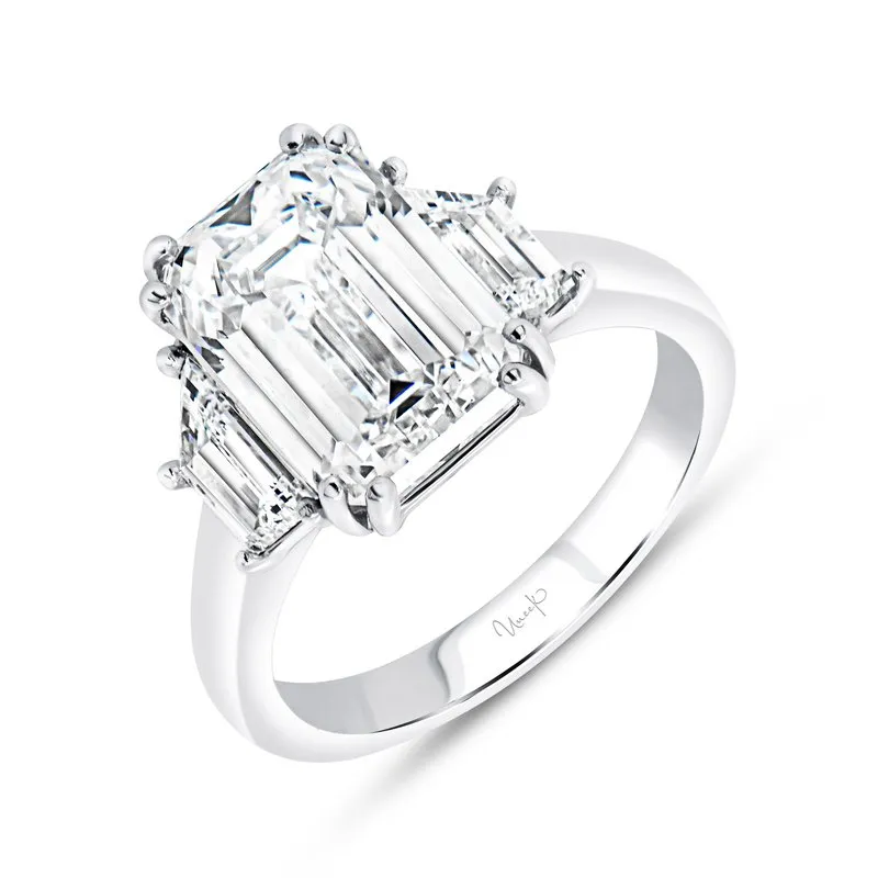 6.33ctw Three-Stone Emerald Cut Diamond Engagement Ring