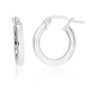 9ct White Gold Splendid Hoop Earrings