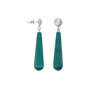 Aarikka Helmipisara Earrings, dark turquoise