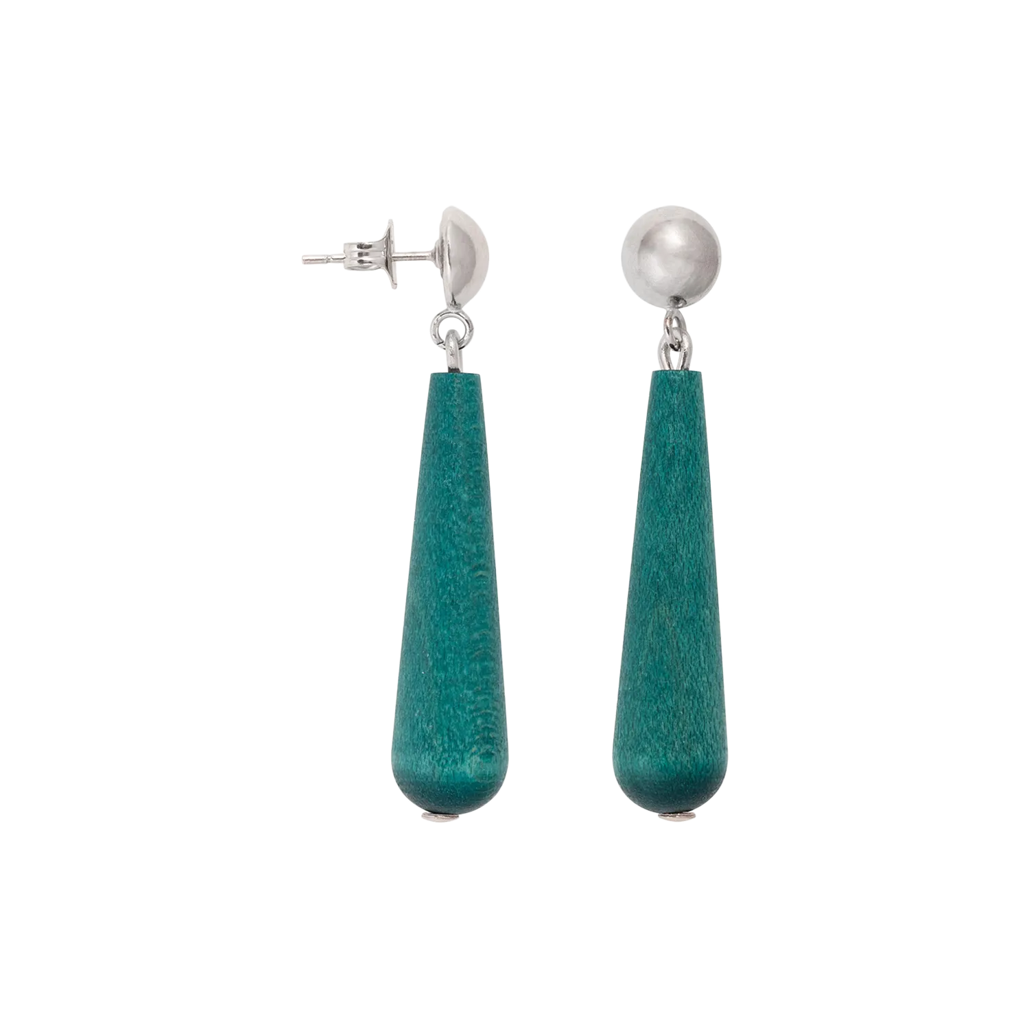 Aarikka Helmipisara Earrings, dark turquoise