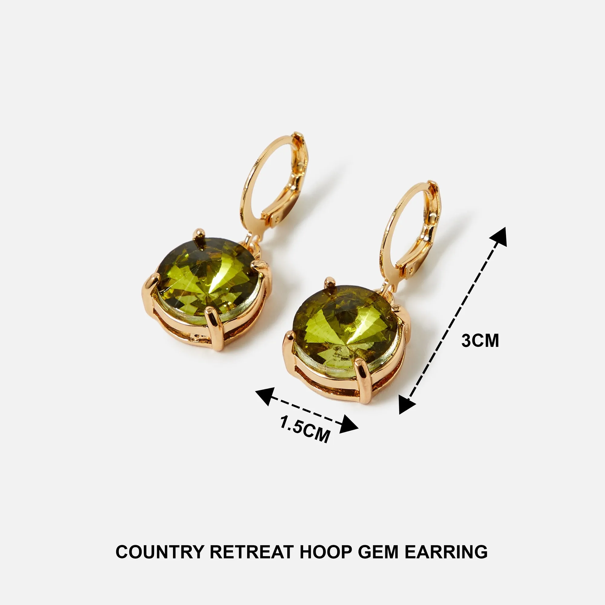 Accessorize London Women's Country Retreat Hoop Gem Earring