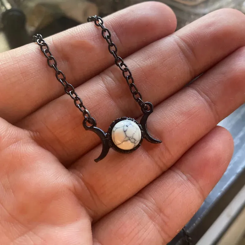 Alternative Multi Color Luna Moon Necklaces