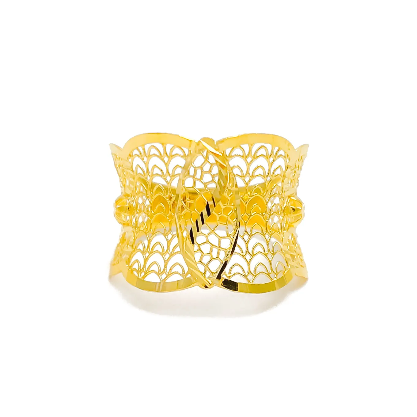 Artistic Netted 21k Gold Ring