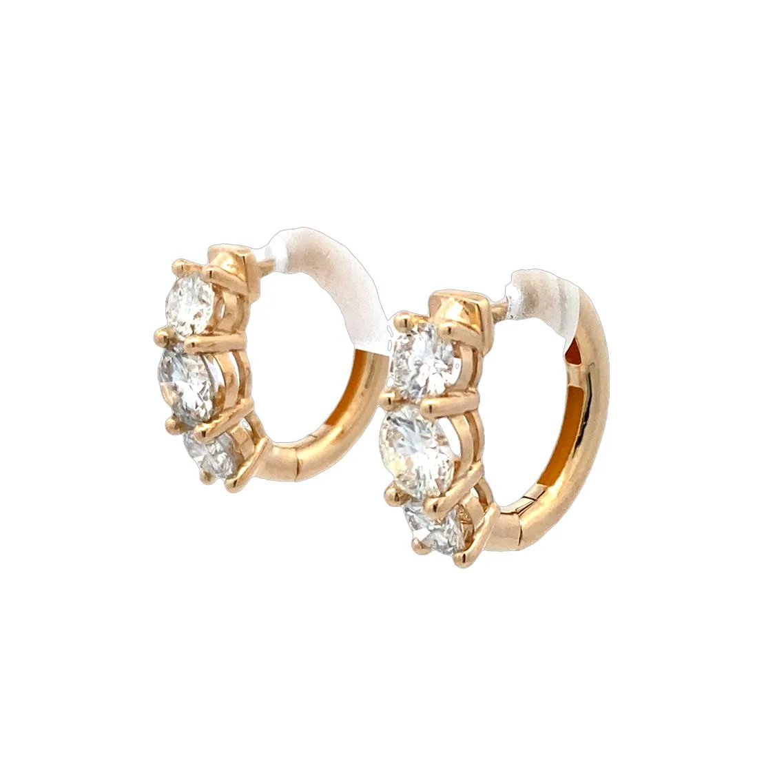 Beeghly & Co. Yellow Gold Diamond Hoops