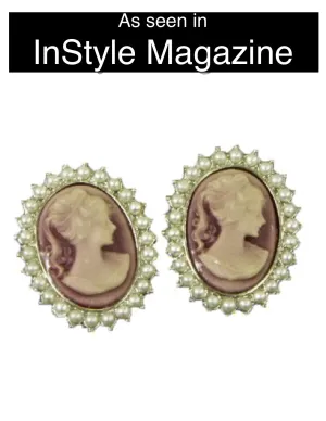 Blush Cameo Earrings