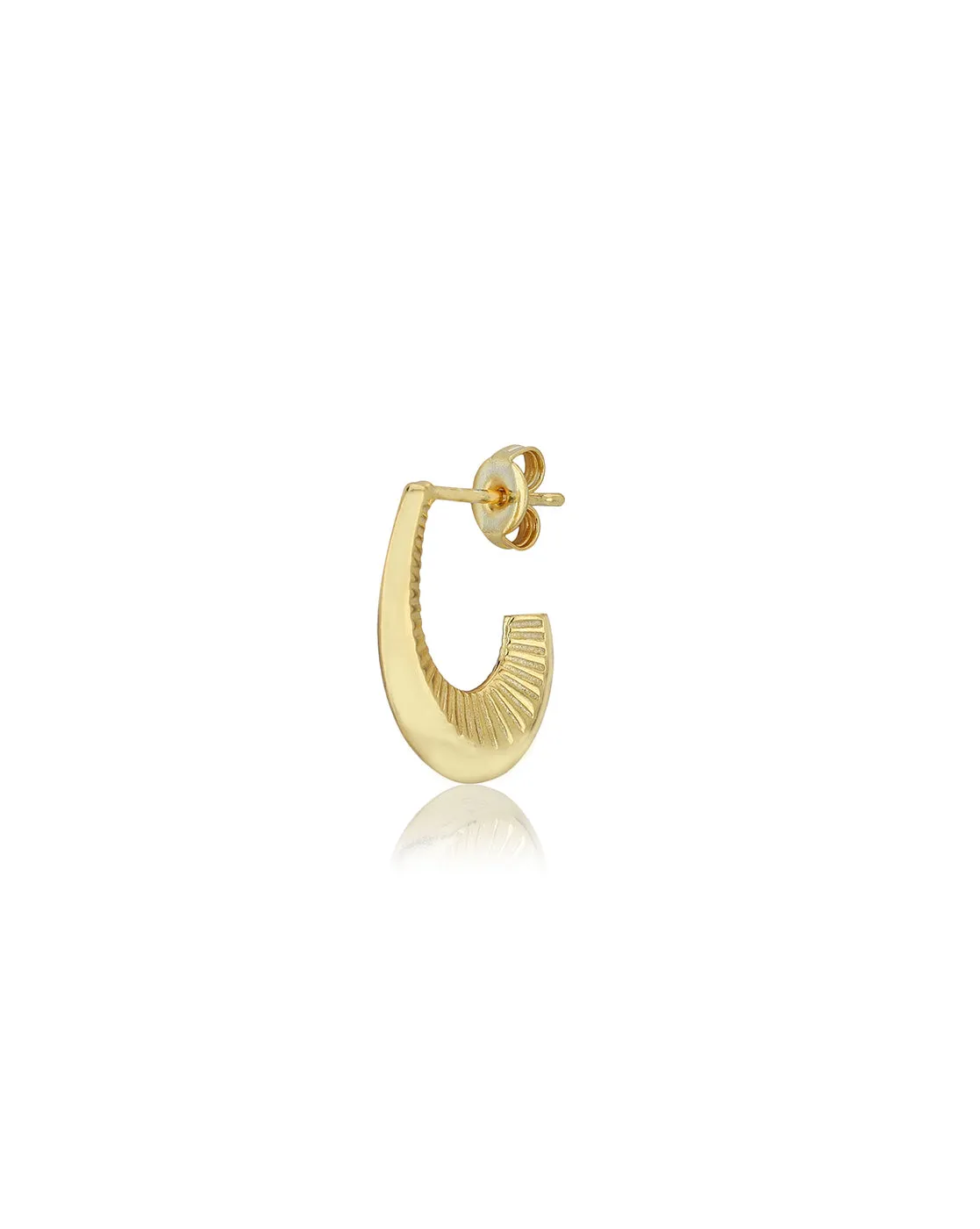 Carlton London 18Kt Gold Plated Crecent Half Hoop Earring