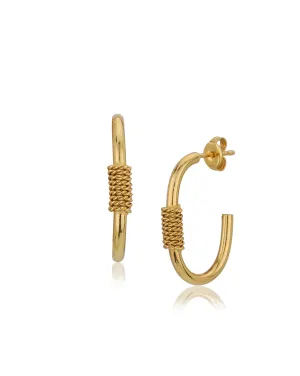 Carlton London 18Kt Gold Plated Half Hoop Earring