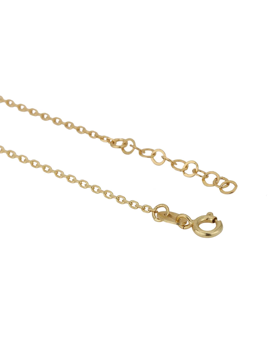 Carlton London Gold-Plated Floral Shape Anklet For Women