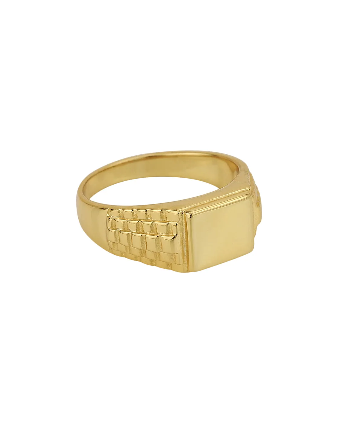 Carlton London Gold Plated Mens Ring