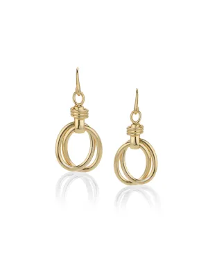 Carlton London Gold Plated Oval Drop Earring For Women