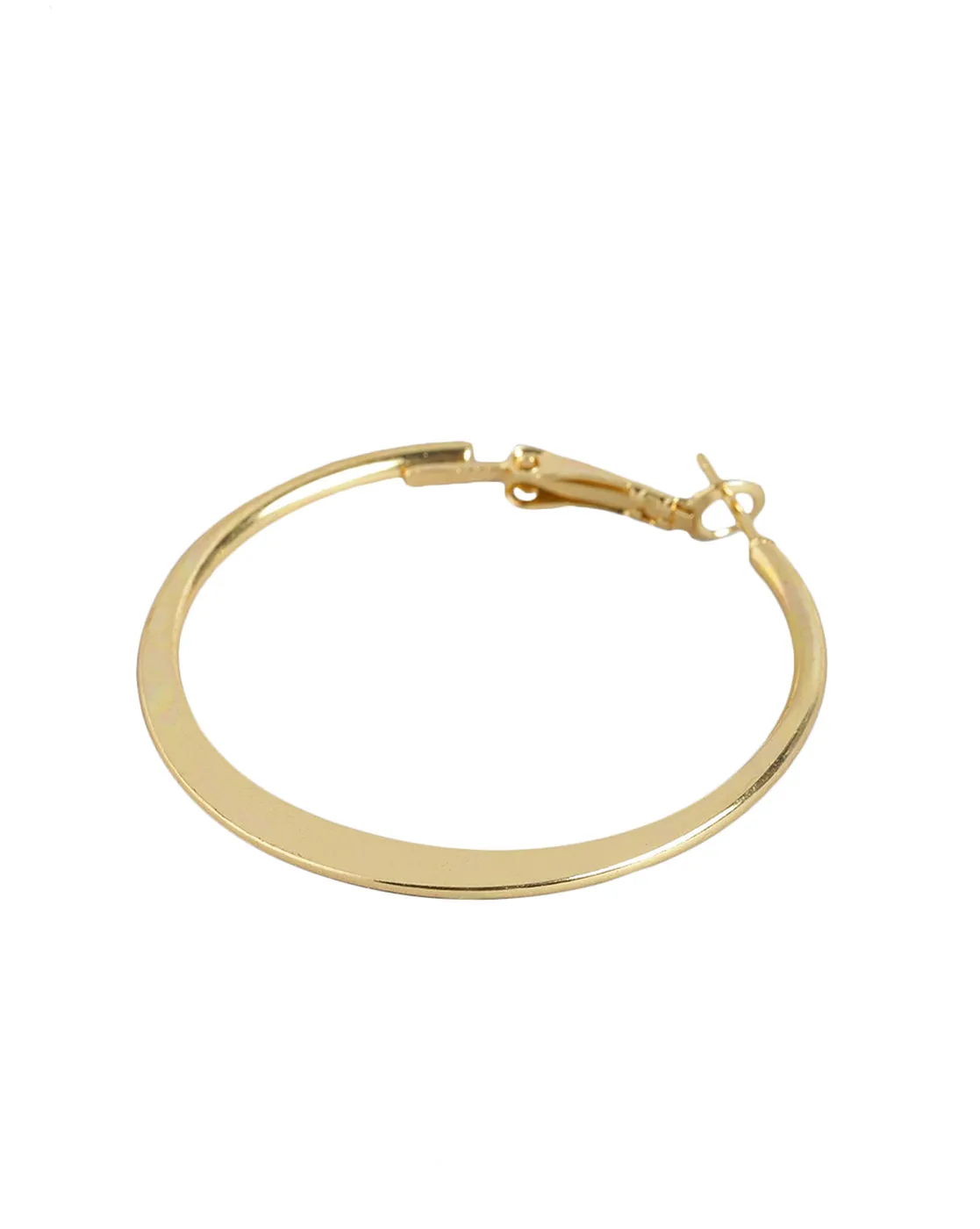 Carlton London Set Of 2 Gold Plated Contemporary Hoop Earring