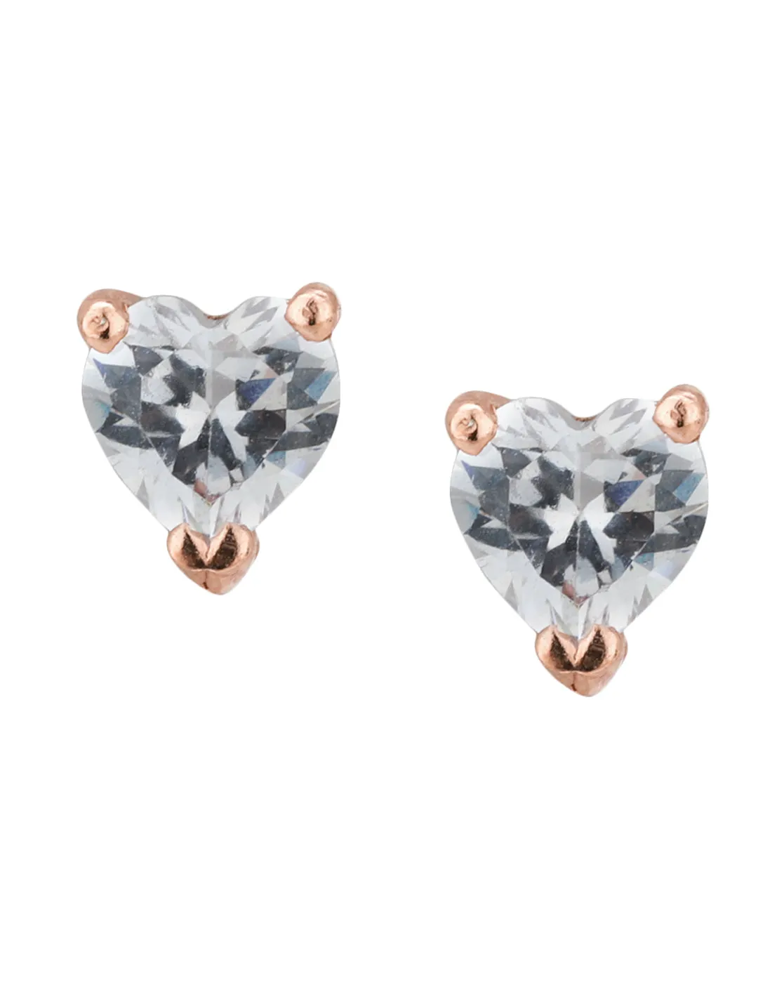 Carlton London Set Of 3 Gold Plated Cz Stud Earring For Women