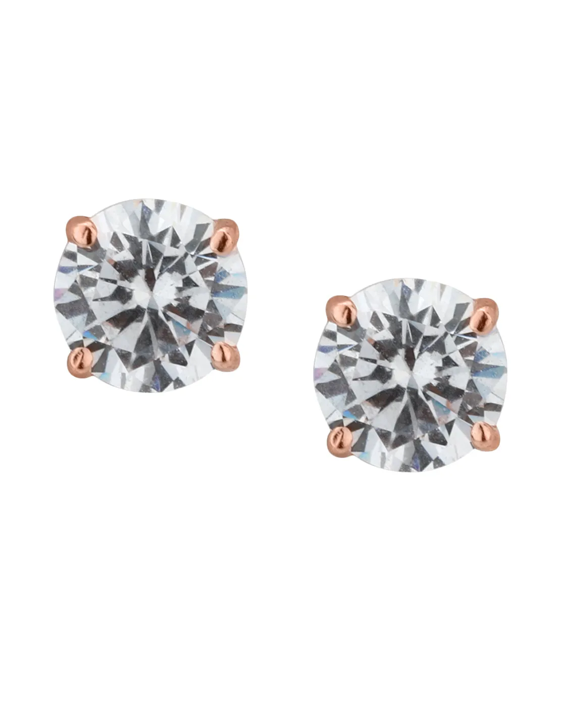 Carlton London Set Of 3 Gold Plated Cz Stud Earring For Women