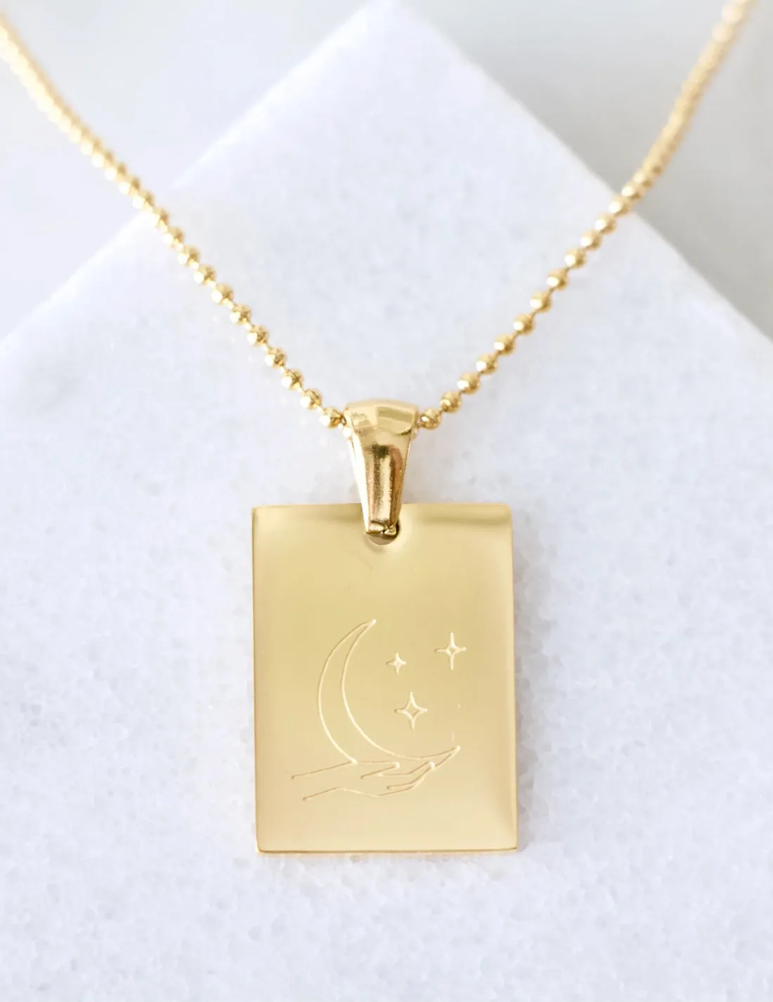 Celestial Square Pendant Necklace