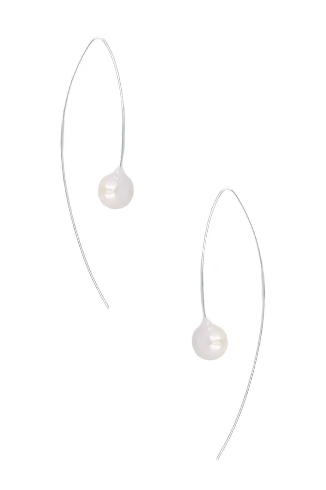 Chan Luu Floating Pearl Drop Earrings