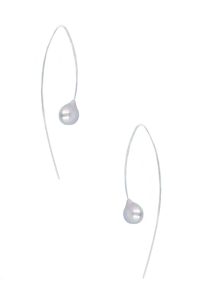 Chan Luu Floating Pearl Drop Earrings