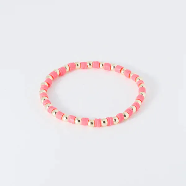 Coastal Grit Sunshine Bracelet Coral