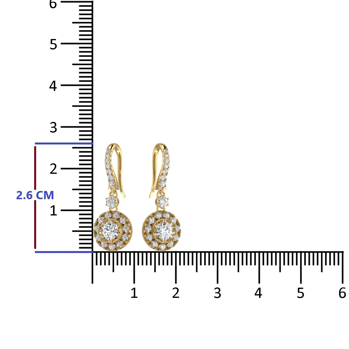 Dainty 1.60CT Diamond Drop Earring