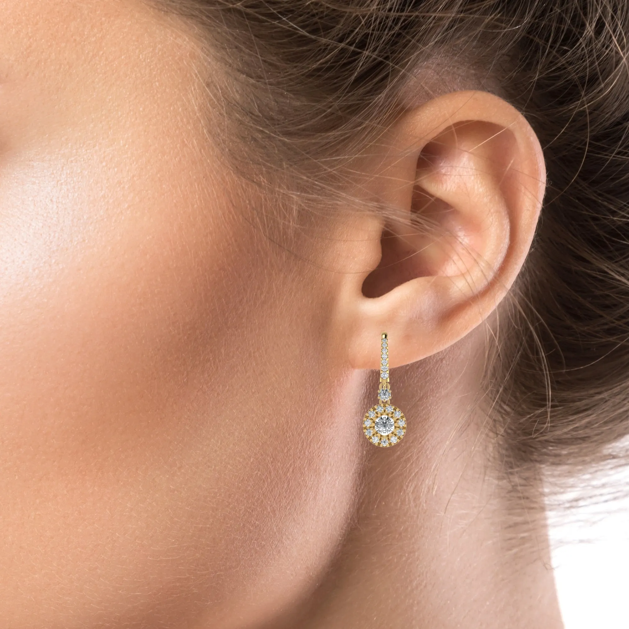 Dainty 1.60CT Diamond Drop Earring