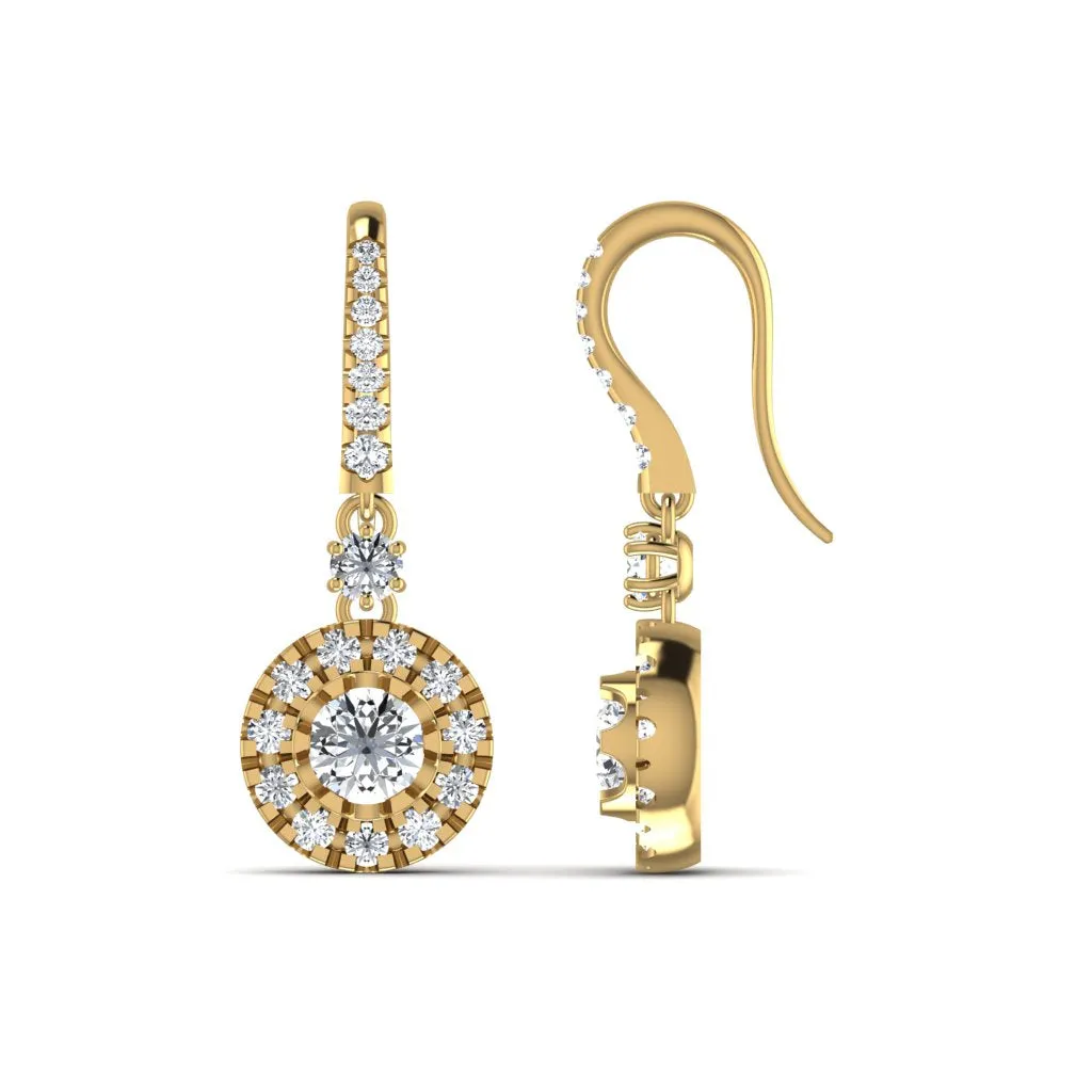 Dainty 1.60CT Diamond Drop Earring