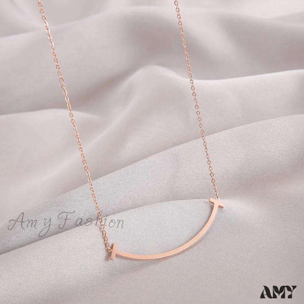 Designable Unique Smile Line Necklaces