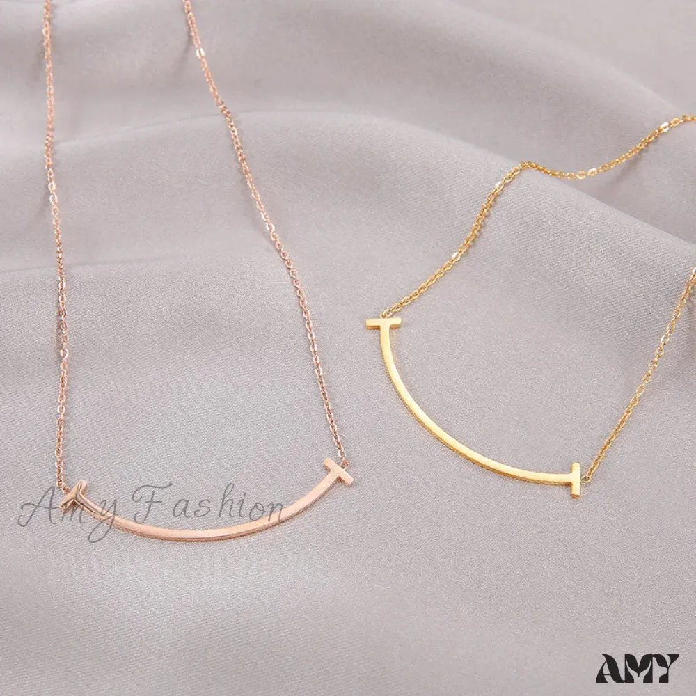 Designable Unique Smile Line Necklaces