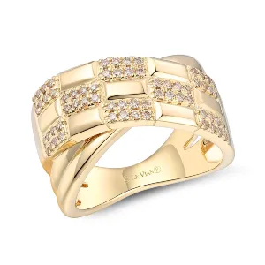 Diamond Fashion Ring set in 14K Yellow Gold