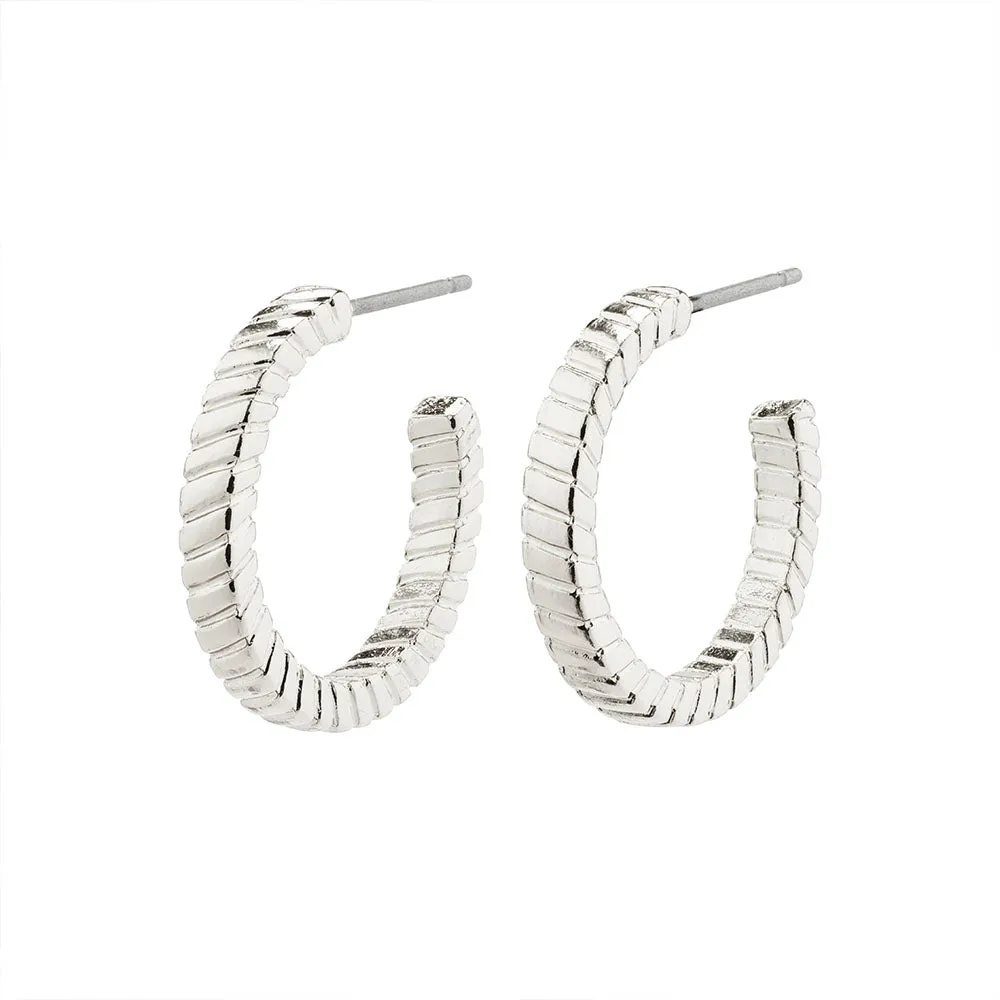 Ecstatic Silver Plated Hoops