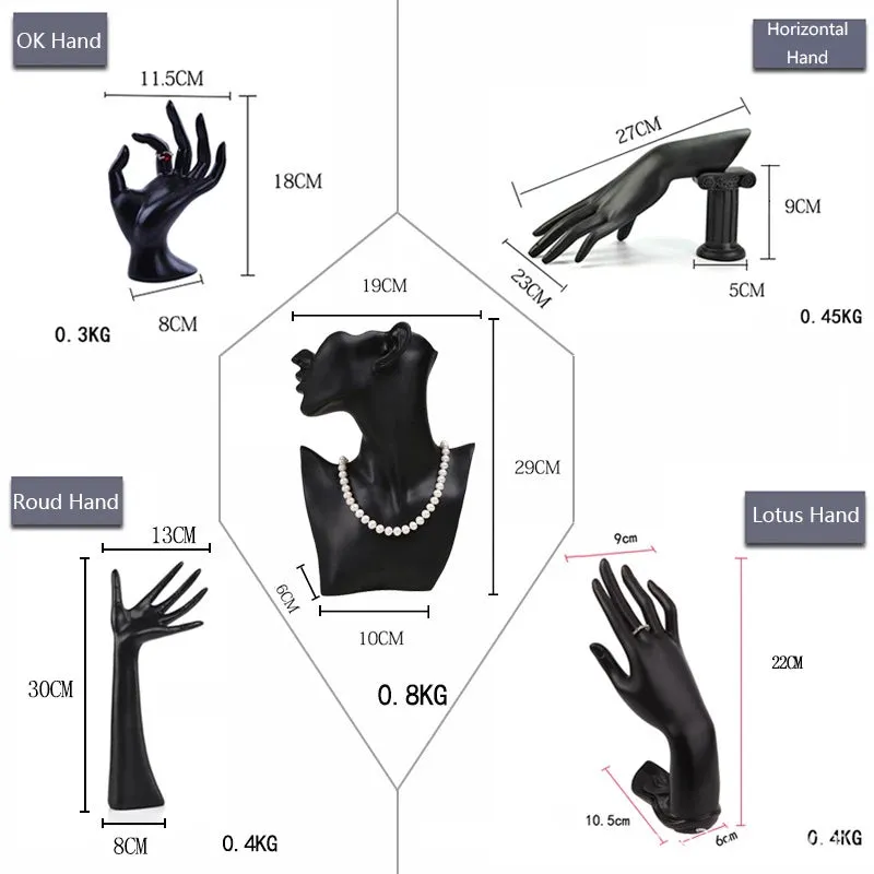 Elegant Smooth Resin Mannequin Jewelry Displays