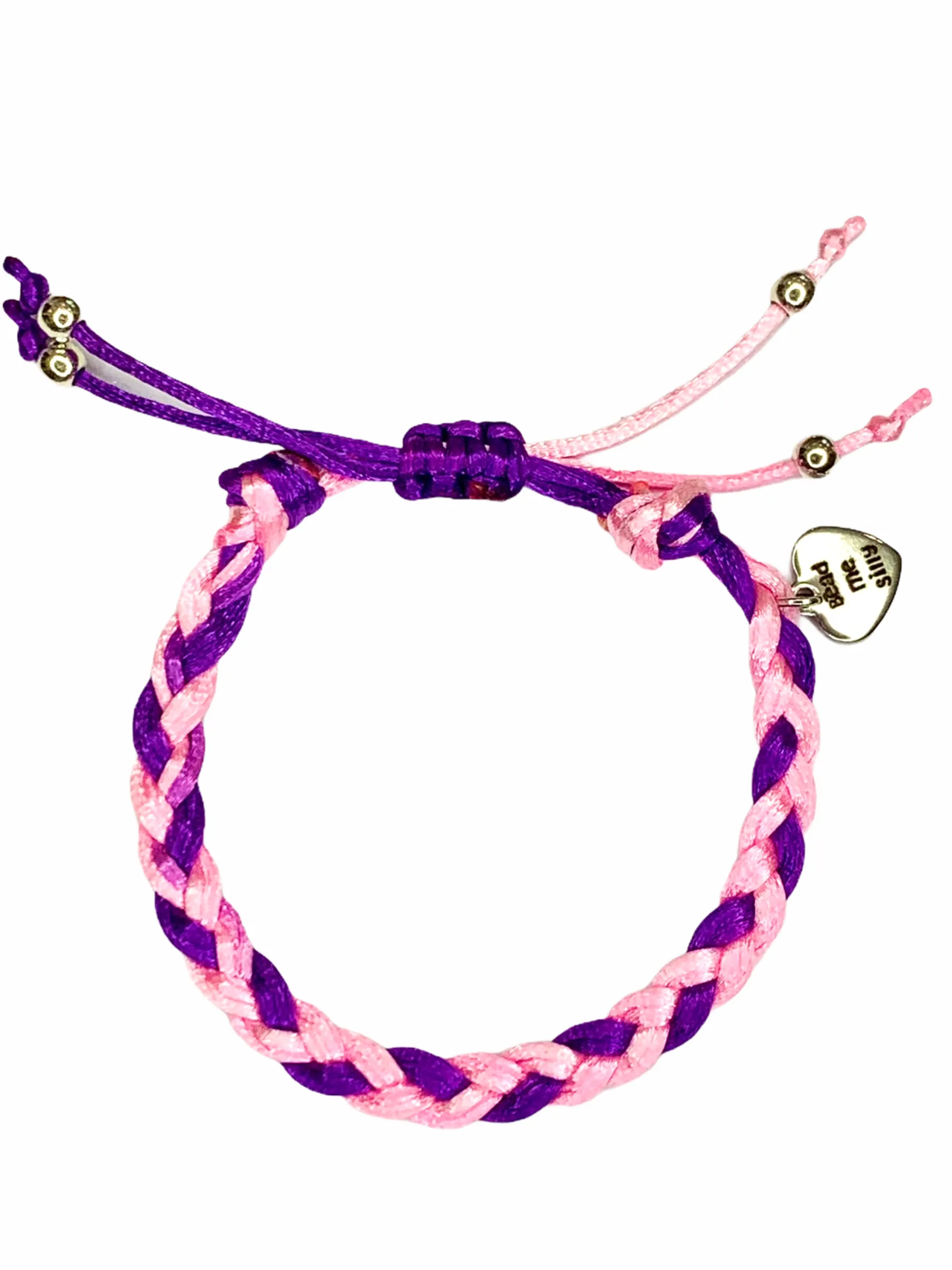 Friendship Bracelet - Pink & Purple Braided