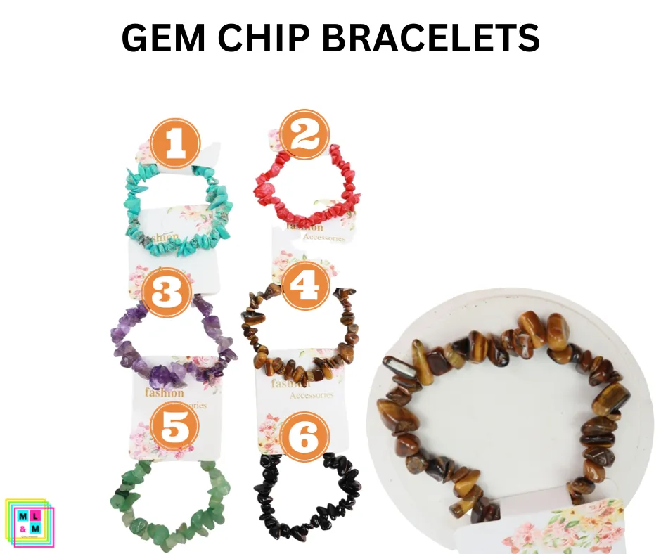 Gemstone Chip Bead Bracelets