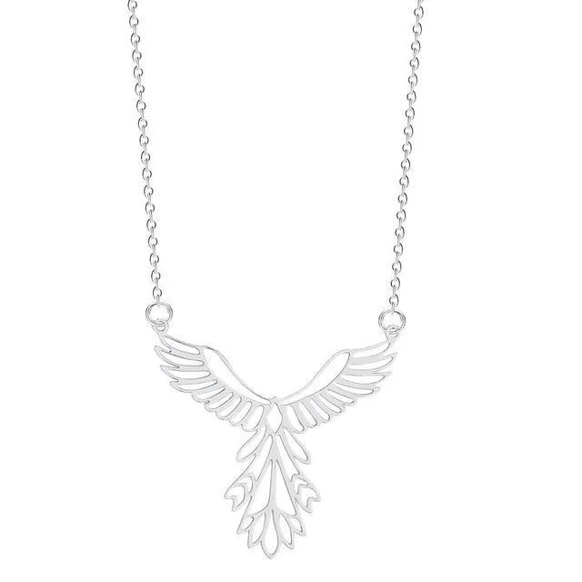 Geometric Phoenix Stainless Steel Necklace