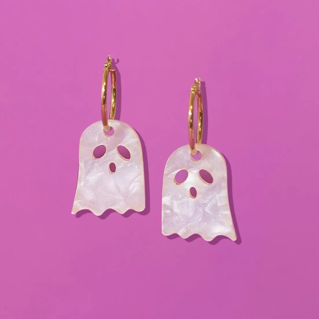 Ghost Hoop Earrings