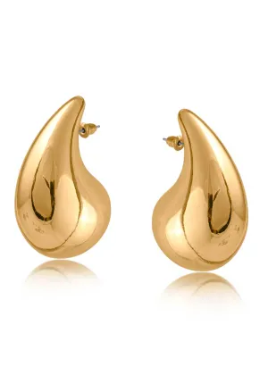 Gina Teardrop Earrings in Gold