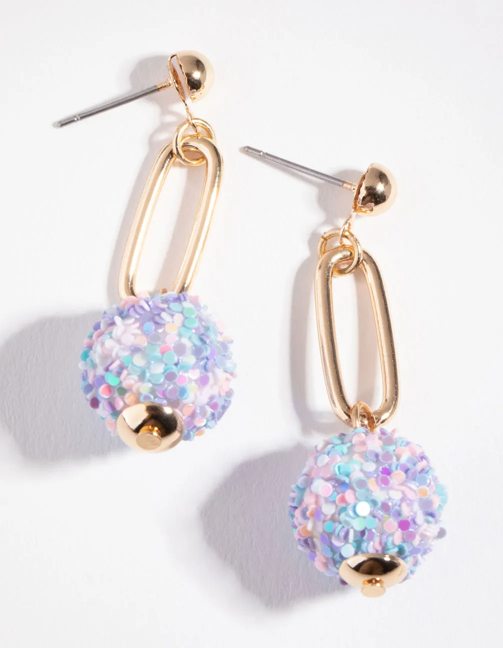 Gold Mermaid Jelly Tot Drop Earrings