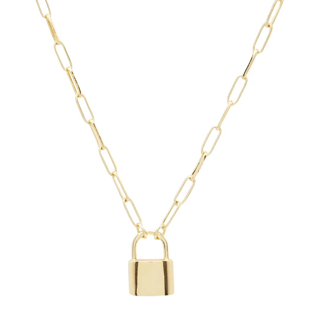 Gorjana Kara Padlock Charm Necklace