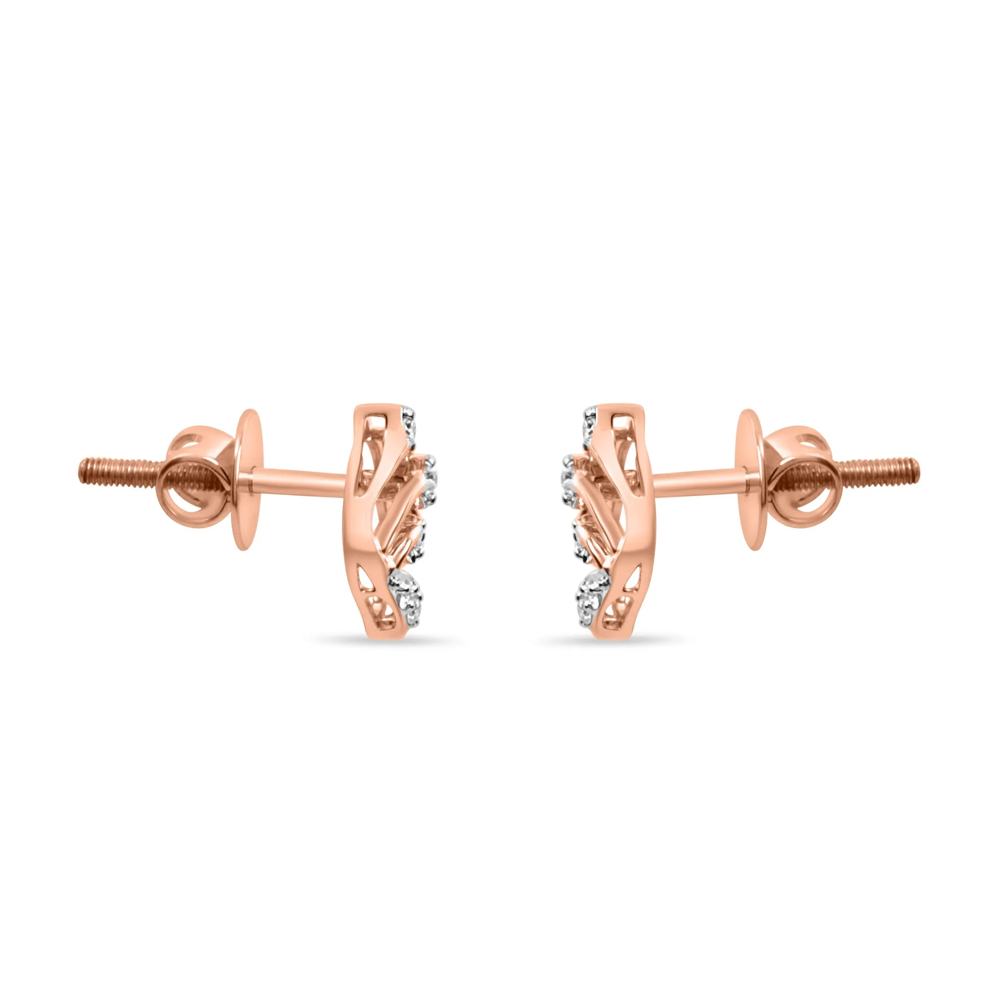 Graceful Earrings with Lab-Grown Diamonds