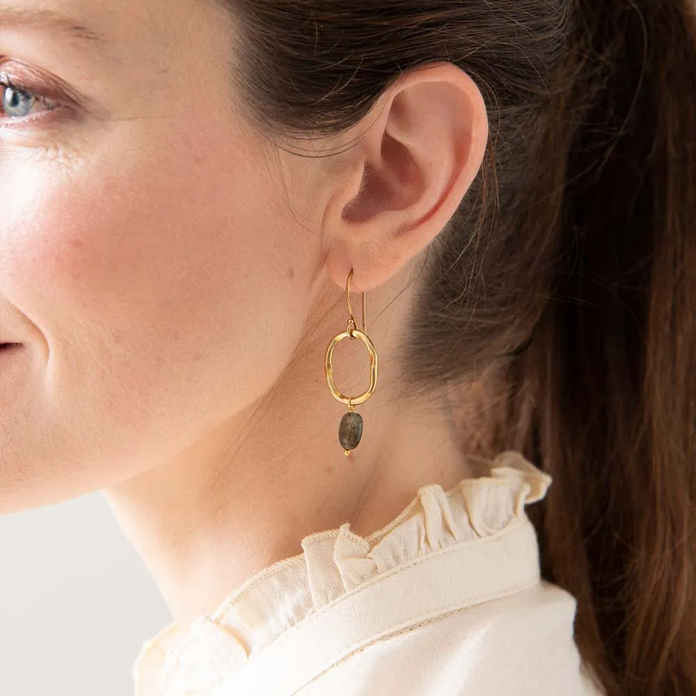 Graceful Labradorite GP Earrings