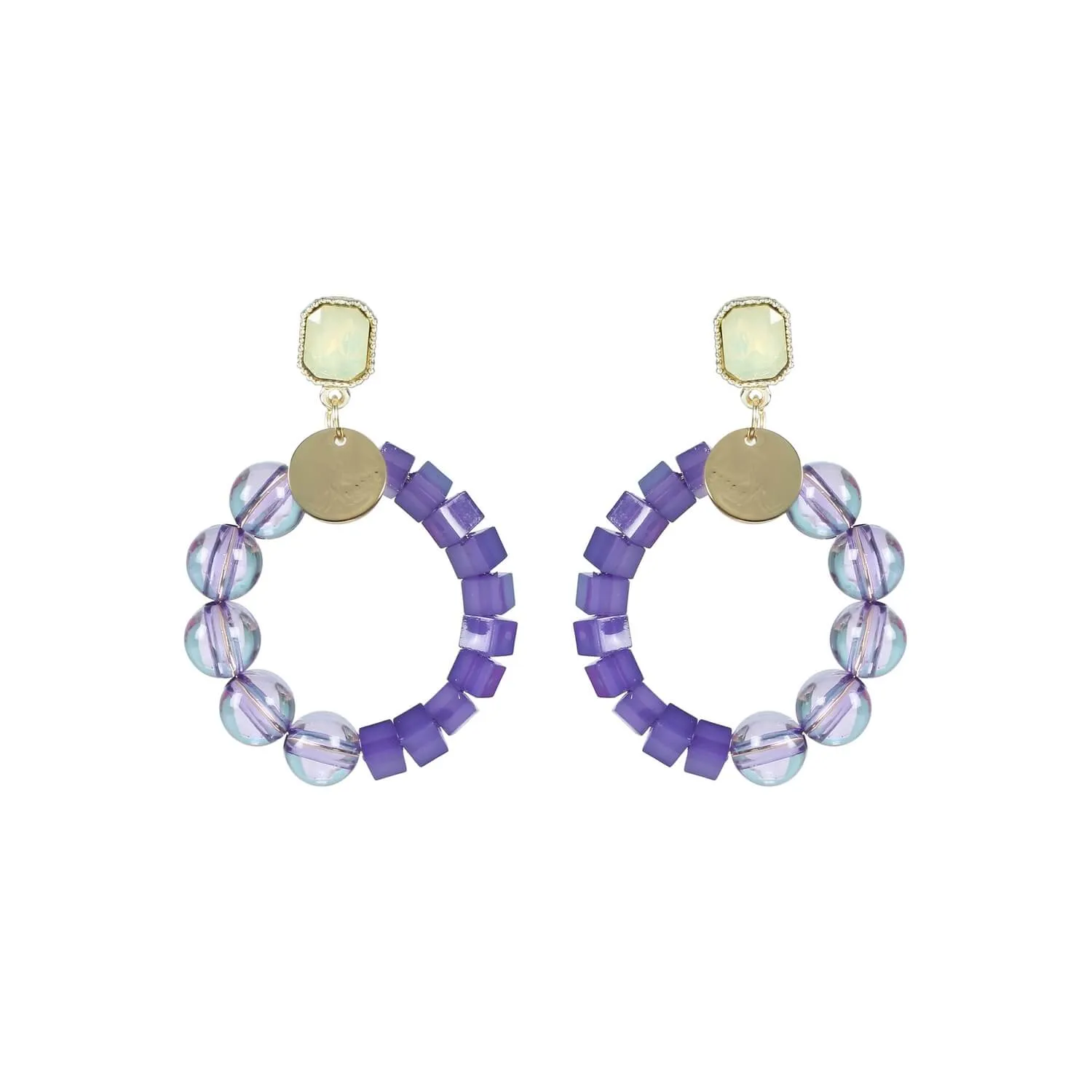 Graceful Plum Earrings Duo