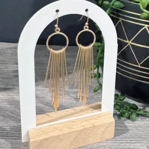 Hoop & Fringe Earrings (GOLD OR SILVER)